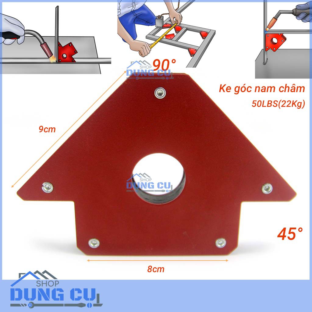 Bộ 4 ke góc ke góc hàn , góc vuông 50LBS - nam châm từ tính