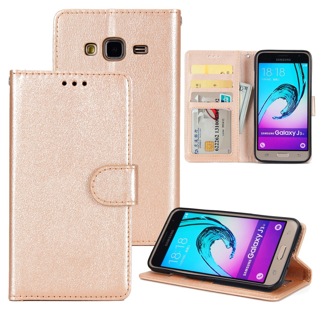 Bao da điện thoại nắp gập có ngăn đựng thẻ cho Samsung Galaxy J7 Plus | BigBuy360 - bigbuy360.vn