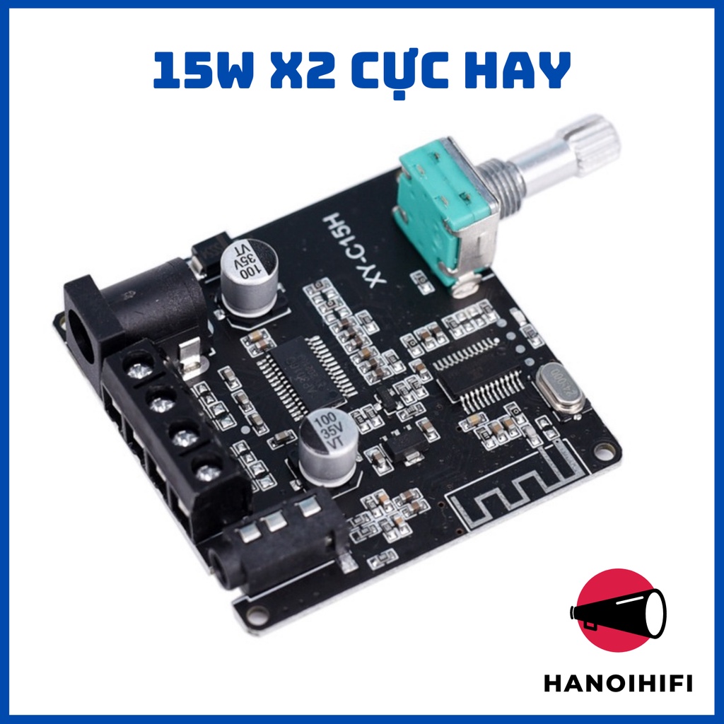 Mạch khuếch đại âm thanh bluetooth XY-P15W XY-C15H 2x15W Class D bảo hành từ Hà Nội Hifi