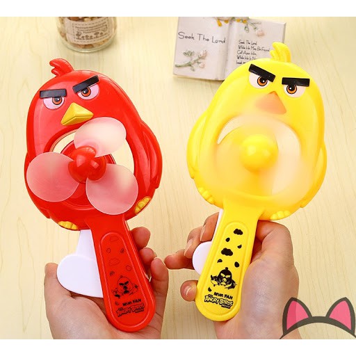 Quạt Cơ Cầm Tay Mini Hình Angry Bird