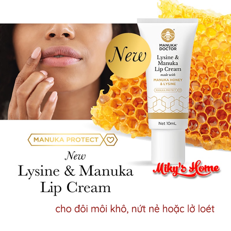 Kem dưỡng môi Manuka Doctor Lysine & Manuka Lip Cream 10ml (UK - Anh Quốc)