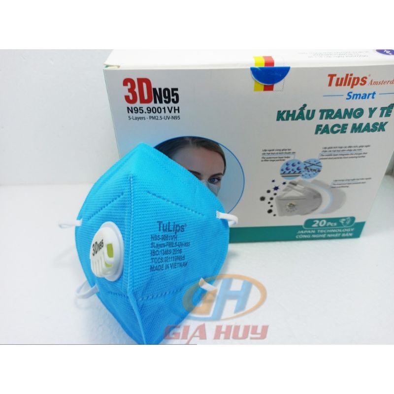 Khẩu trang 3D N95 TULIPS (CÔNG TY CHÍNH HÃNG) | BigBuy360 - bigbuy360.vn