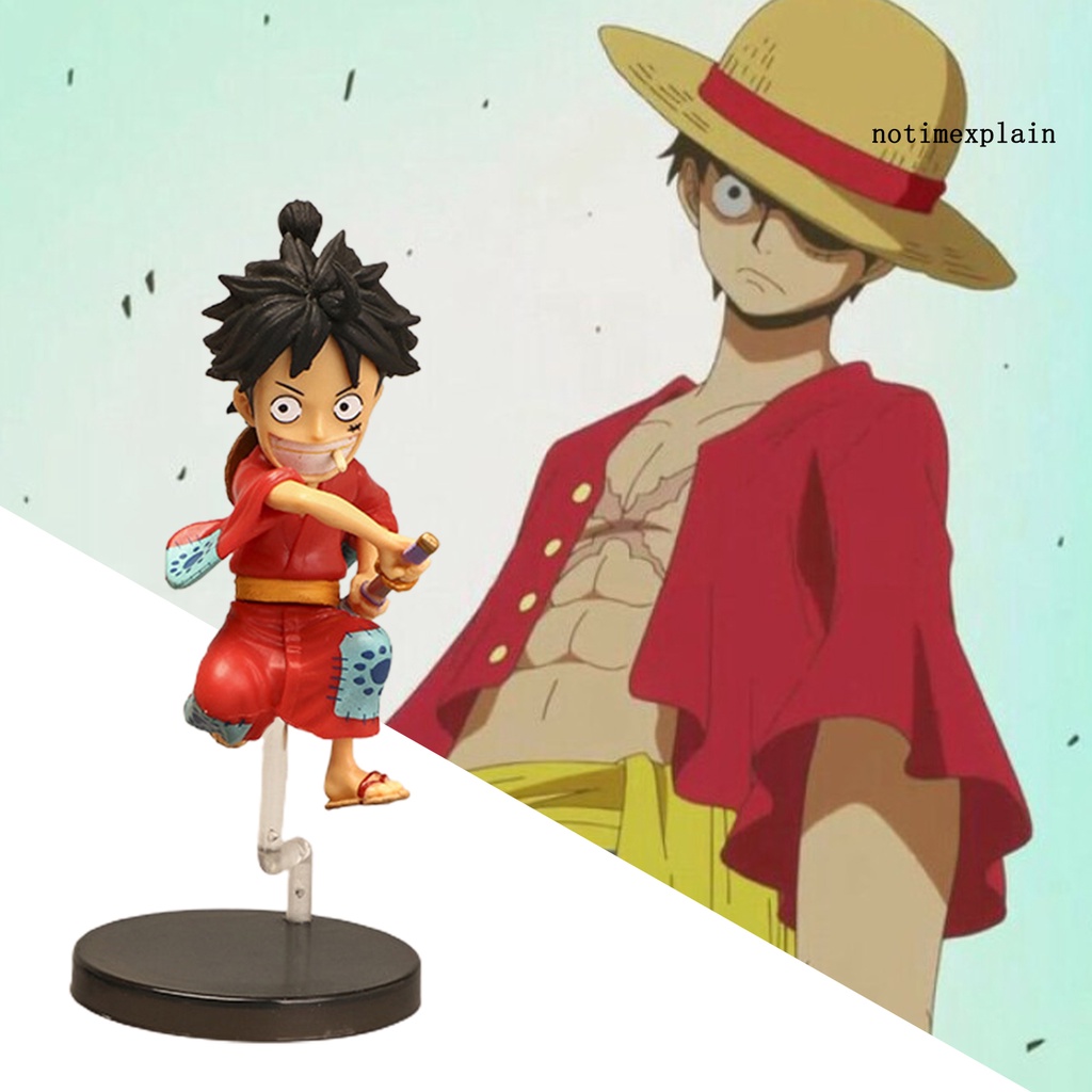 NTP 4Pcs Anime Action Figure Classic Desktop Ornament PVC One Piece Luffy Zoro Model for Gift