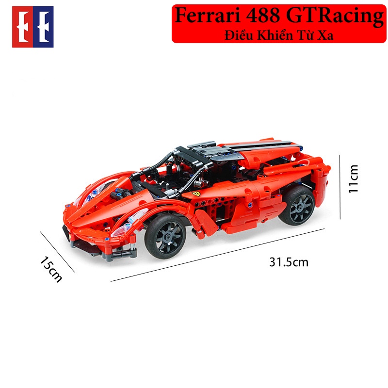 Đồ Chơi Lắp Ráp Mô Hình Siêu Xe Ferrari 488 GT Racing Điều Khiển Từ Xa C51009 Với 380 PCS