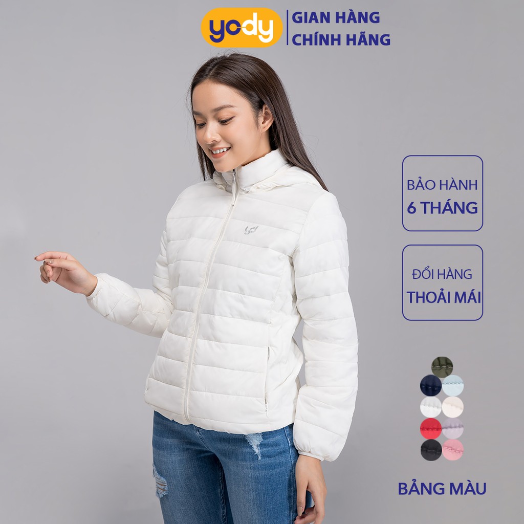 Áo phao nữ YODY siêu nhẹ có mũ giữ ấm chống thấm nước PHN4000 | BigBuy360 - bigbuy360.vn