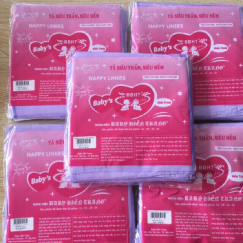 Giấy lót phân su tím Hiền Trang cho bé sơ sinh