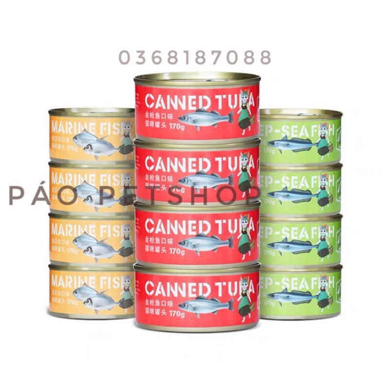 PATE CHO MÈO POROCA thịt trắng 170g (12 lon)