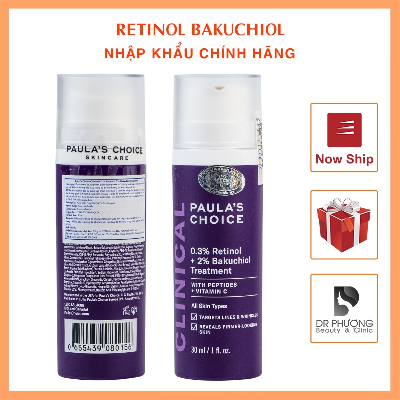 0.3% RETINOL + 2% BAKUCHIOL PAULA'S CHOICE tinh chất chống lão hoá