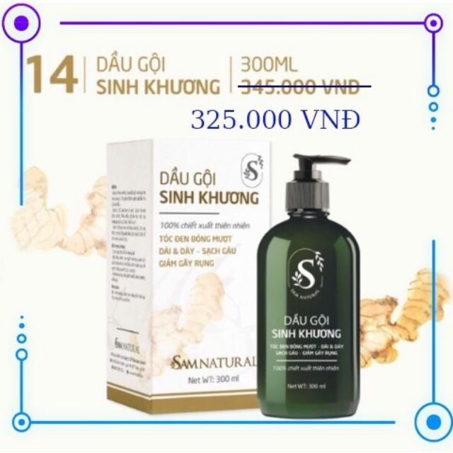 [Samnatural] Dầu gội Sinh Khương nguyên chất