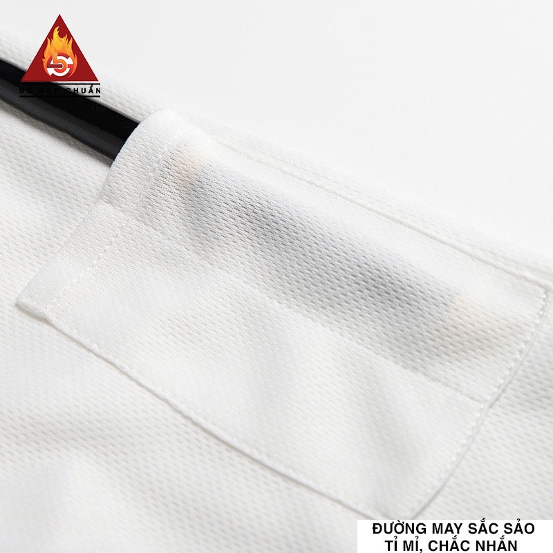 ÁO BẾP NGẮN TAY VẢI LƯỚI MÈ CO DÃN THOÁNG MÁT CT012