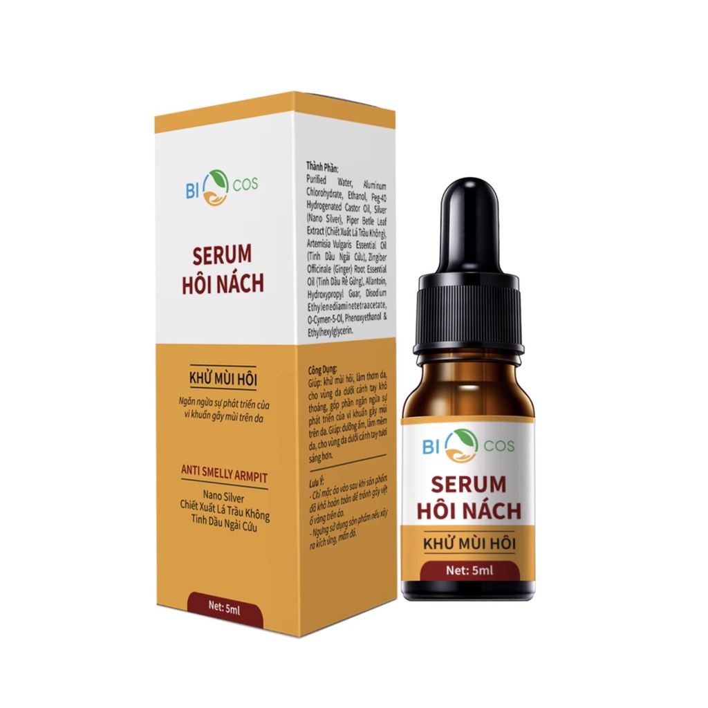 Serum ngừa hôi nách, hôi chân, mùi cơ thể Biocos 5ml