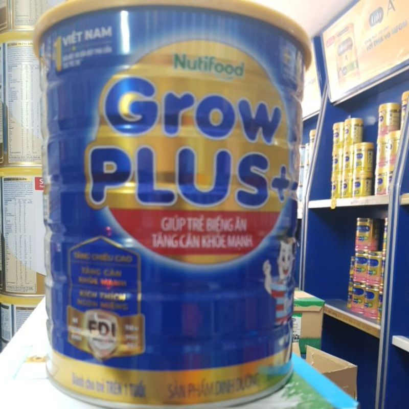 ( HCM ) Sữa Bột Nuti growplus xanh lon 1kg5