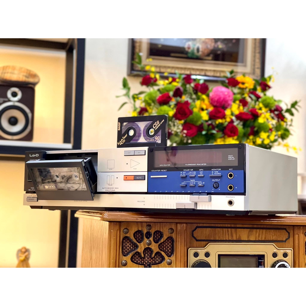 Deck Cassette Lo-D D-7-1987 Vintage Electronics-Loa màng gỗ