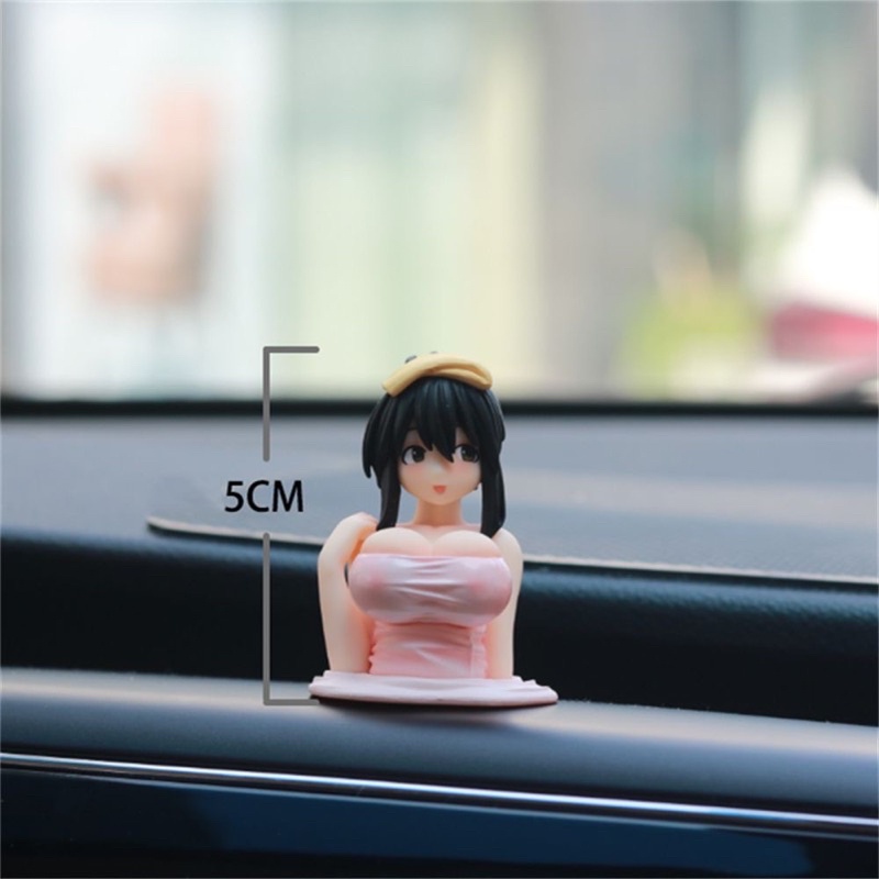 Mô hình búp bê Enoki Tomohide Kanako rung lắc ngực trang trí xe máy, xe ô tô 5.5cm