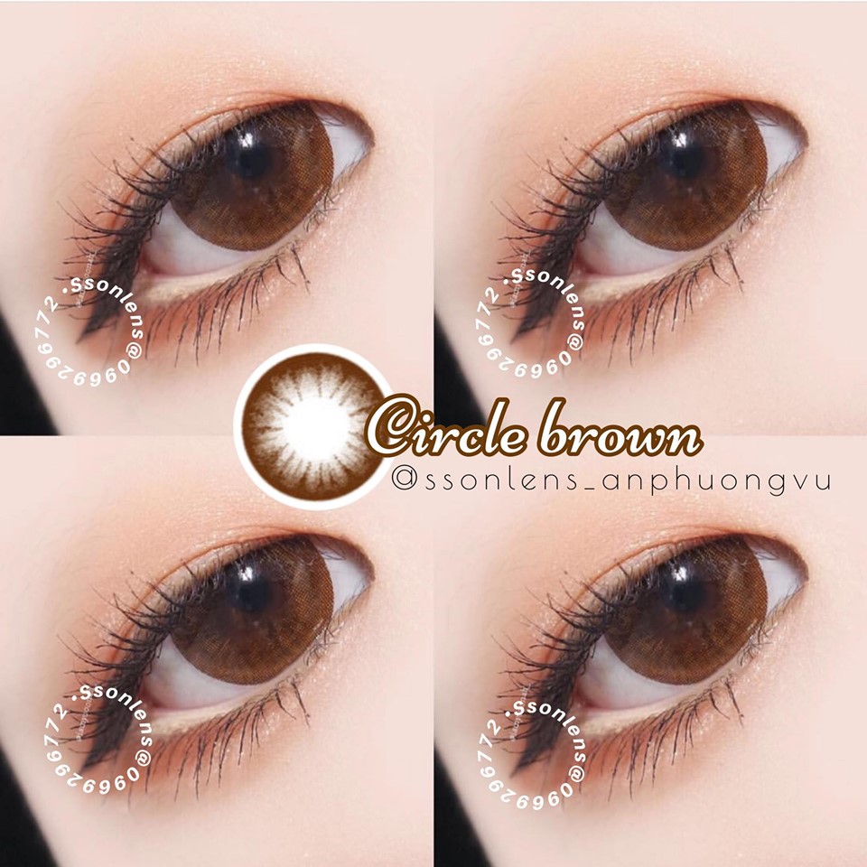 [CẬN] Mẫu Circle Đen - Choco - giãn 14.2mm - Vassen Contact Lens - Kính áp tròng