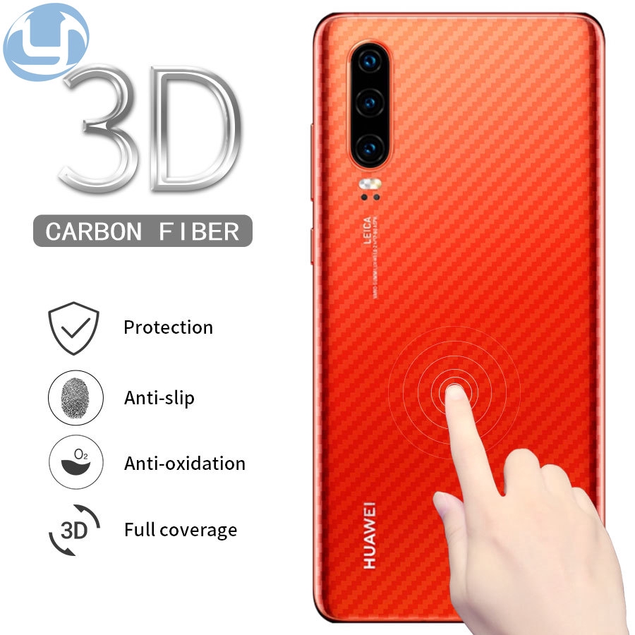 Set 5 Miếng Dán Carbon 3d Bảo Vệ Mặt Sau Điện Thoại Huawei Nova 5t 3i 5i 6 Honor20