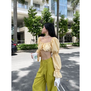 SAP-Áo croptop tay lồng đèn