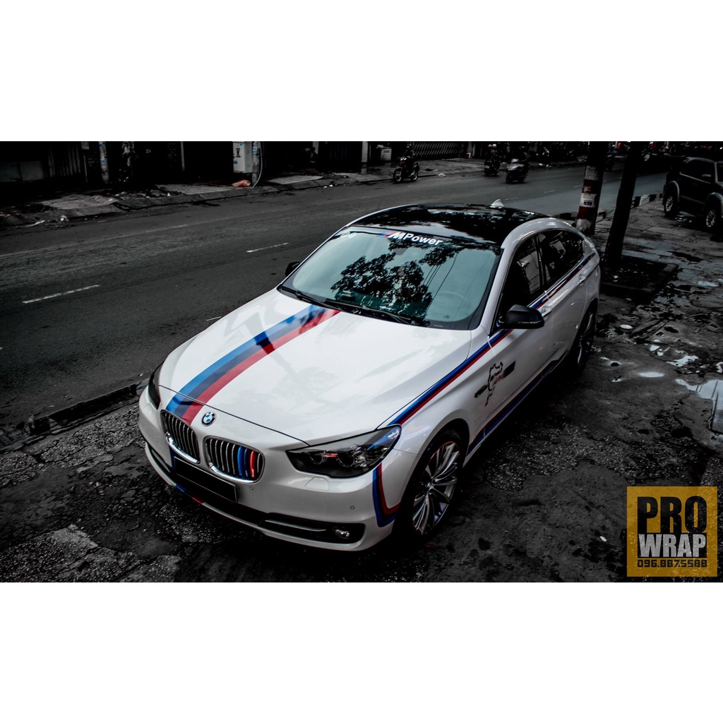 Tem họa tiết xe BMW Series 3 M-Performance V2 - Tem họa tiết ô tô, tem dán sườn xe thể thao