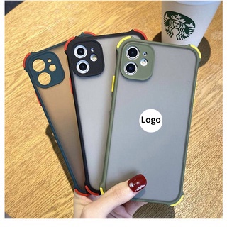 Ốp điện thoại mặt nhám màu trong suốt chống sốc dành cho iPhone 11 11 pro max xr xs max x 8 7 6 6s plus
