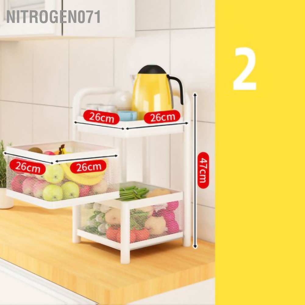 Nitrogen071 KỆ NHÀ BẾP Xoay Vuông Tròn Đa Năng , giá Đa NĂNG XOAY 360 2/ 3/4/5 Tầng Có Bánh Xe Di Chuyển.