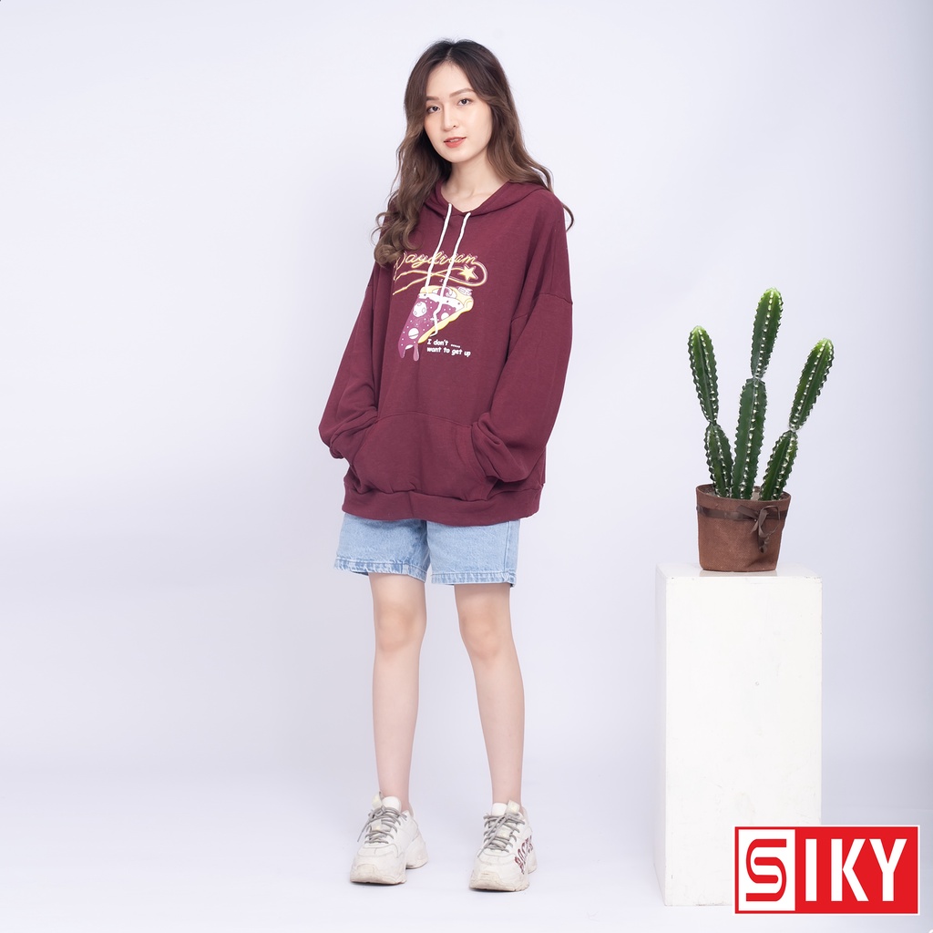 Áo hoodie nỉ họa tiết hình bánh pizza phong cách Hàn Quốc - SIKY HX07 | BigBuy360 - bigbuy360.vn