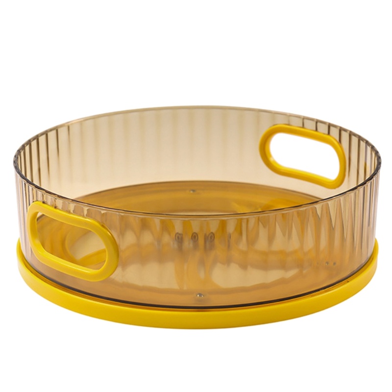 Khay Xoay Đựng Gia Vị Có Tay Cầm Màu Trong Suốt Tiện Dụng