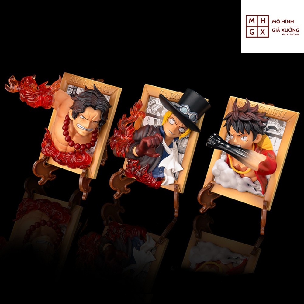 Mô hình One Piece Khung Ảnh 3D Ace siêu ngầu cao 12cm + đồ tặng kèm, figure mô hình one piece , mô hình giá xưởng