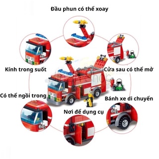 Lắp ráp Lego xe cứu hỏa 206 chi tiết