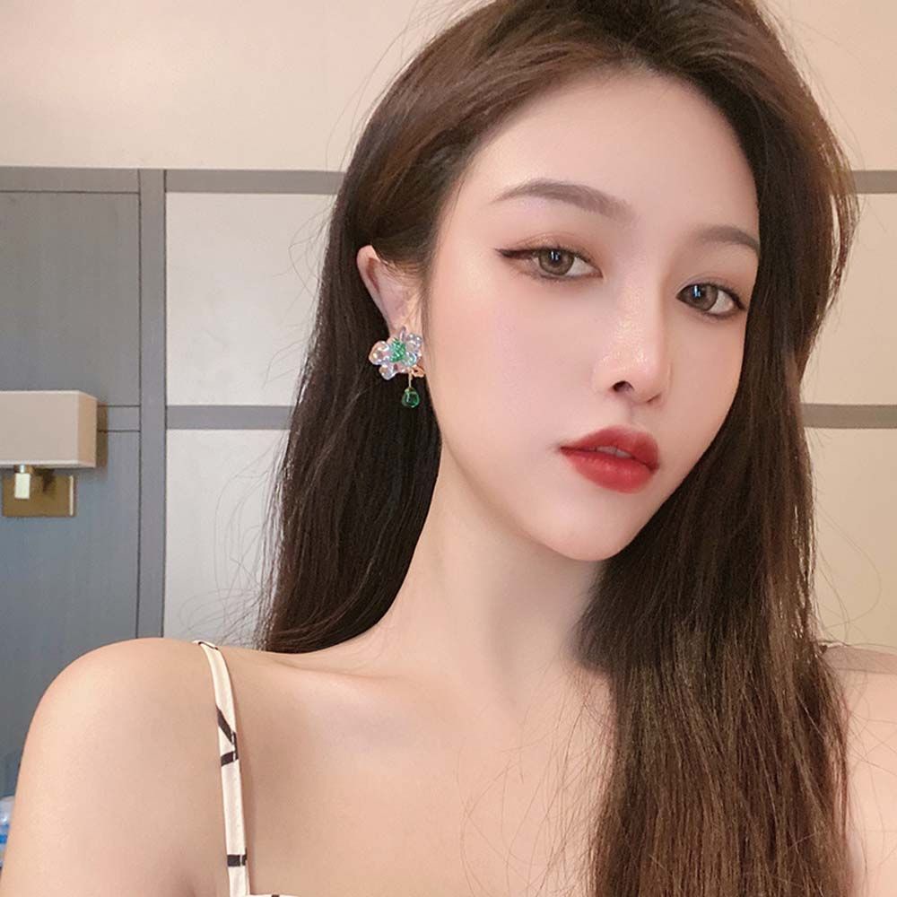 Khuyên Tai Kẹp Hình Hoa Bằng Acrylic Nhiều Màu Sắc Phong Cách Hàn Quốc Cổ Điển Thời Trang Cho Nữ