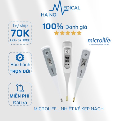 BẢO HÀNH TRỌN ĐỜI - COMBO 10 chiếc Nhiệt kế kẹp nách Microlife (MT500/MT550/MT850) Hàng chính hãng