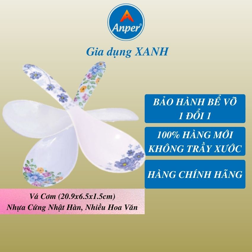 Muỗng nhựa melamine ANPER ăn canh 14 và 21 cm  nhật hàn dùng cho gia đình và nhà hàng sang trọng