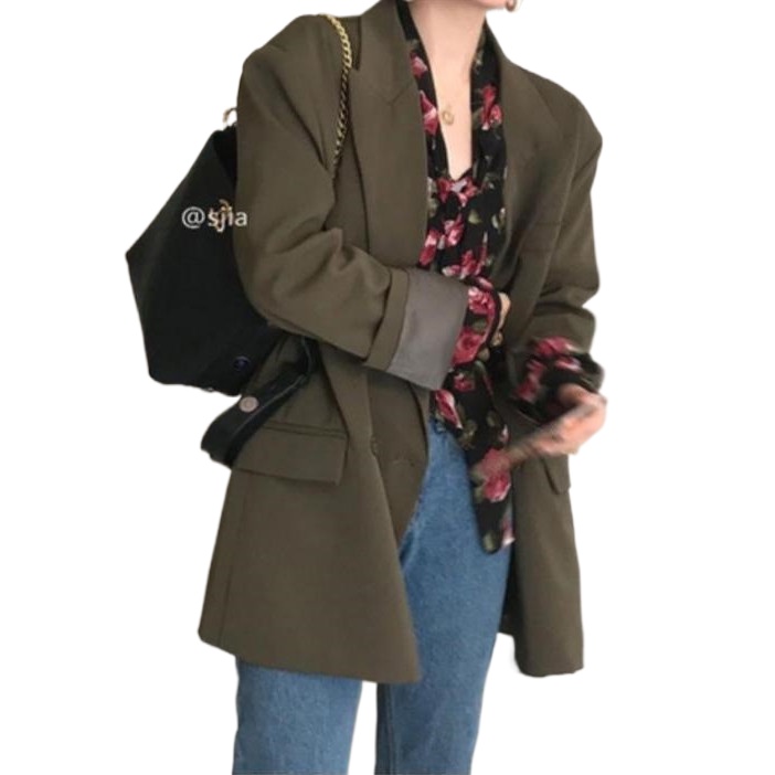 Phụ Nữ Mùa Thu Áo Sơ Mi Hoa Retro Mới Phiên Bản Hàn Quốc Thời Trang Cổ Chữ V Top