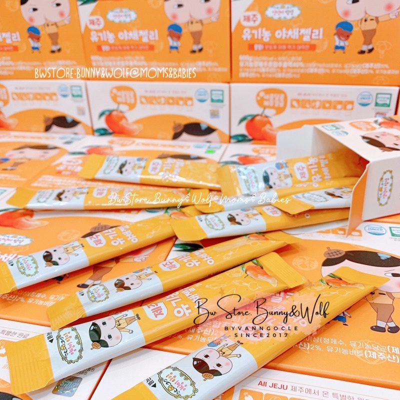 Thạch Rau Củ Quả Hữu Cơ Vị Quýt JEJU Hàn Quốc gói 20gr