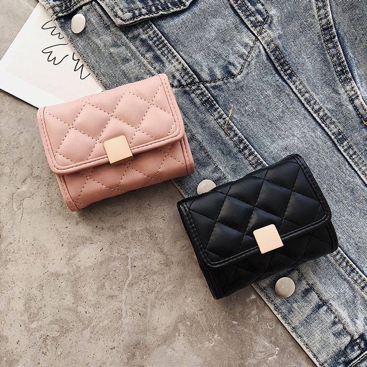 Ví card đựng thẻ mini nữ cầm tay Flum da mềm họa tiết quả trám 23C