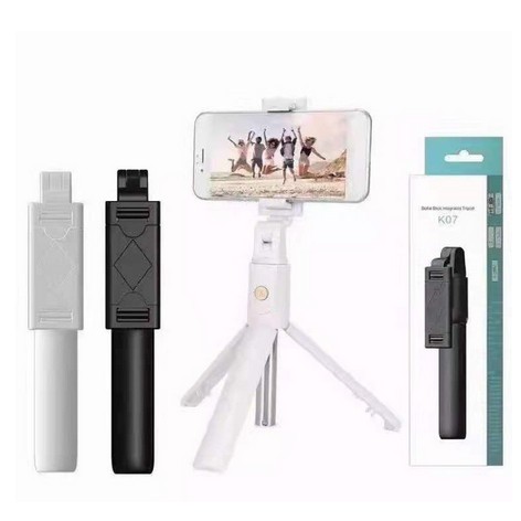 Gậy chụp hình kiêm Tripod 3 chân + Nút bluetooth K07 chính hãng