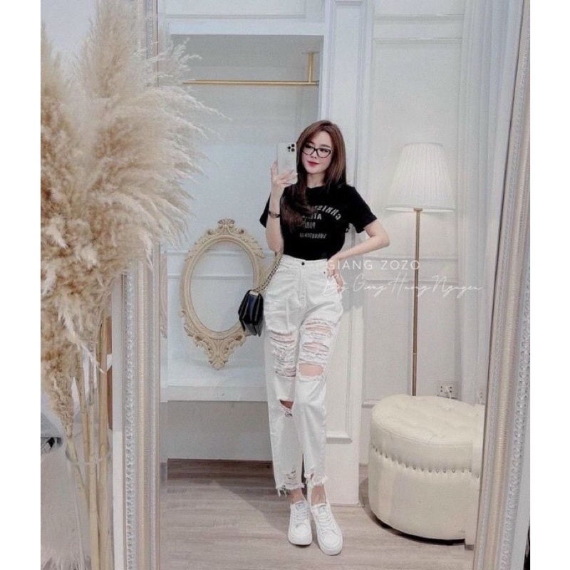 Quần baggy bò rách cá tính siêu hot b100