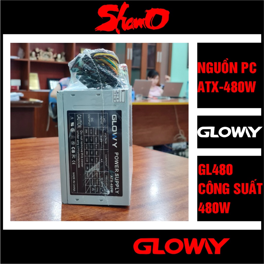 Nguồn PC Gloway 480W Chính Hãng Bảo hành 12 tháng thumbnail