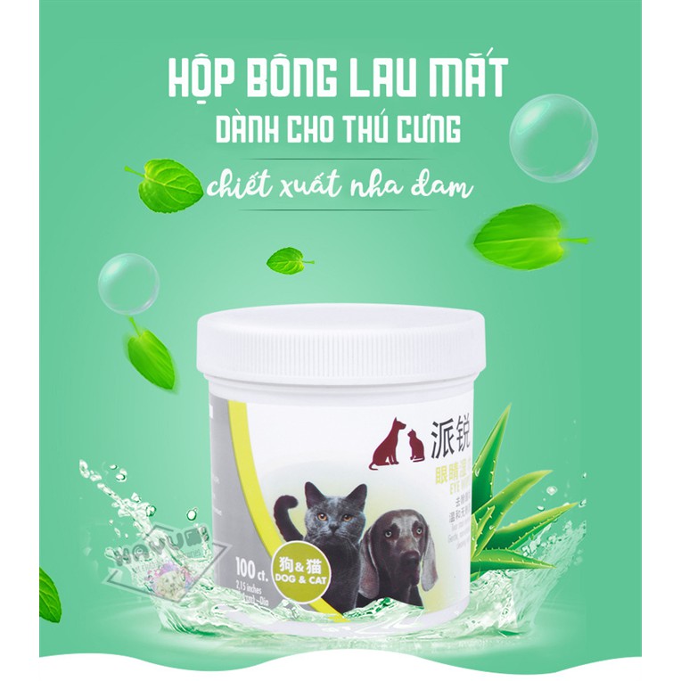 BÔNG LAU VẾT Ố MẮT, TẨY BẨN Ố LÔNG DÀNH CHO CHÓ MÈO - HAYUMI