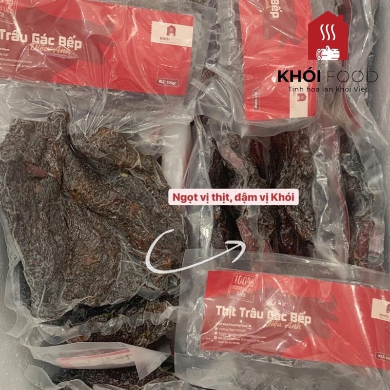 Trâu gác bếp Khói Food gói 100 gram loại ngon [Tặng kèm chẳm chéo] | BigBuy360 - bigbuy360.vn