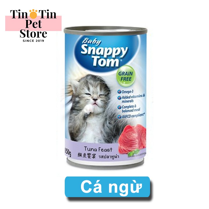 Pate Cho Mèo Con Snappy Tom - Lon 150g Hàng Nhập Khẩu