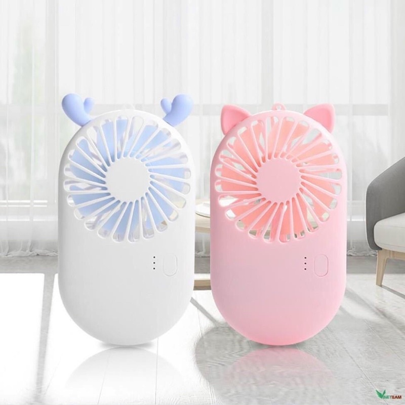 Quạt cầm tay Mini Summer Fan siêu dễ thương với 3 chế độ gió tích hợp pin 800mAh