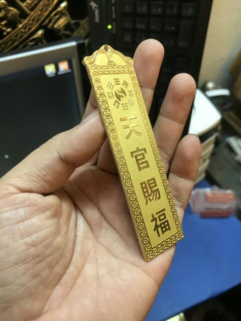 Kim bài thiên quan tứ phước bằng đồng cao cấp