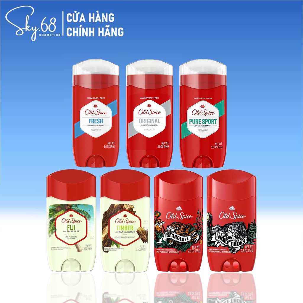 Lăn Khử Mùi Old Spice USA 85g/73g (Nhiều Mùi Hương)