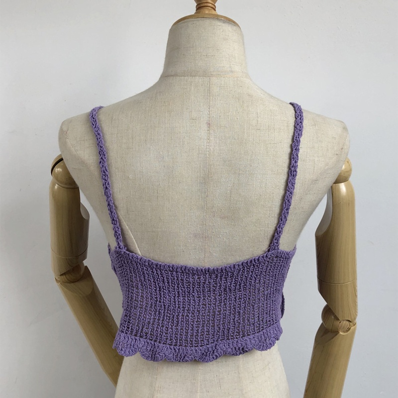 Áo Croptop Dệt Kim Màu Trơn Thời Trang Dành Cho Nữ