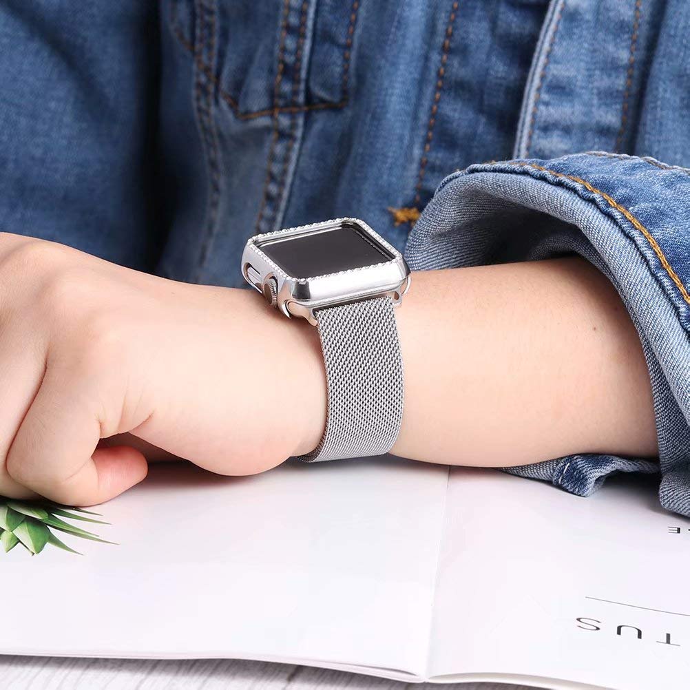 Dây Đeo Inox 2 Trong 1 Cho Đồng Hồ Thông Minh apple watch series 7 41MM 45MM 6/5/4/3/2/1 38mm 42mm 40mm 44mm