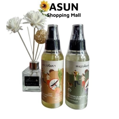 Xịt chống muỗi hương sả cam Citronella Phutawan Thái Lan 100ml - An toàn cho bé