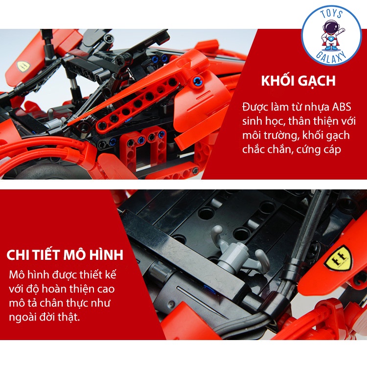 Đồ Chơi Lắp Ráp Mô Hình Điều Khiển Từ Xa RC Siêu Xe Ferrari LaFerrari / Bugatti / Lamborghini C51009