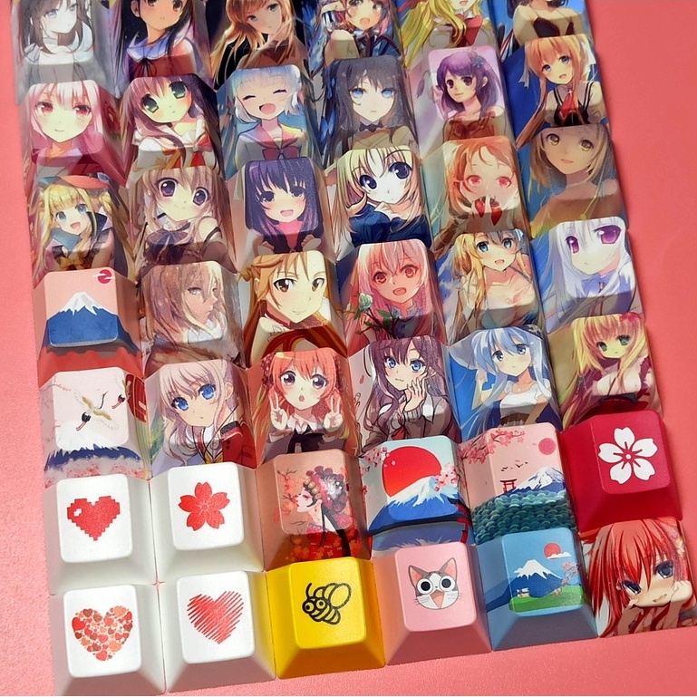 1 Nút Bàn Phím PBT Hình Anime Dễ Thương Cho Bàn Phím Cơ cherry mx kaih