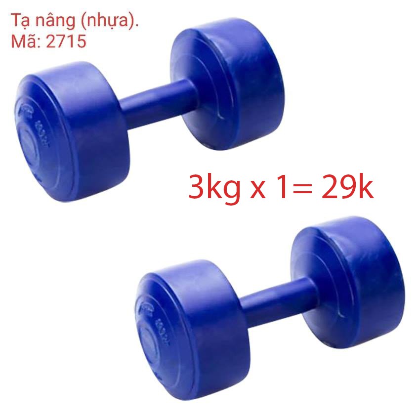 Tạ Tay 3 Kg Tạ Nhựa Tập Gym 3Kg ( chỉ 1 Tạ 3 Kg đã nhồi sẵn )