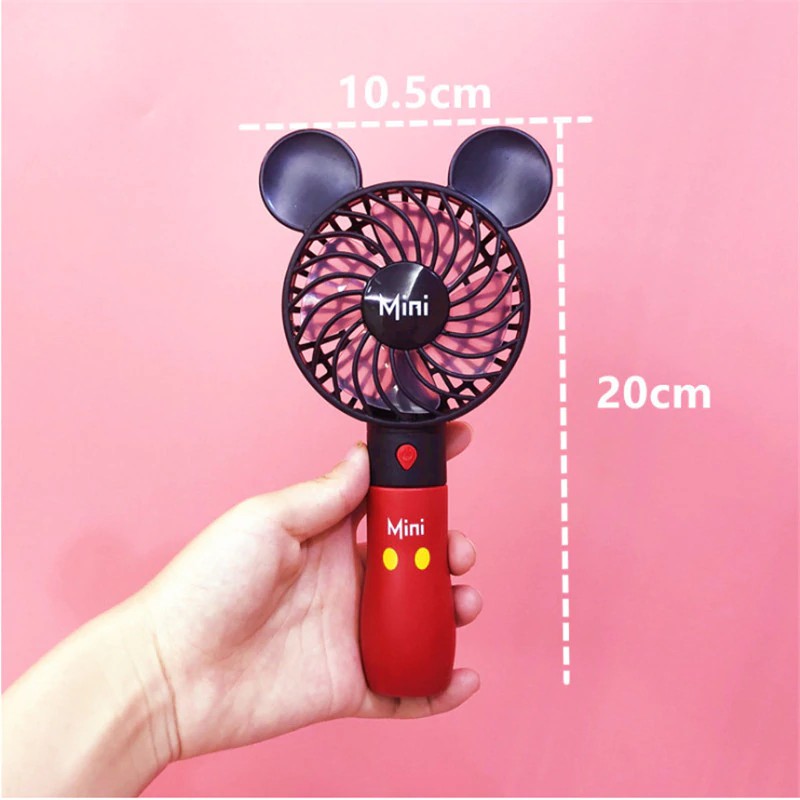 Quạt Mini Tích Điện ,Cầm Tay Mickey